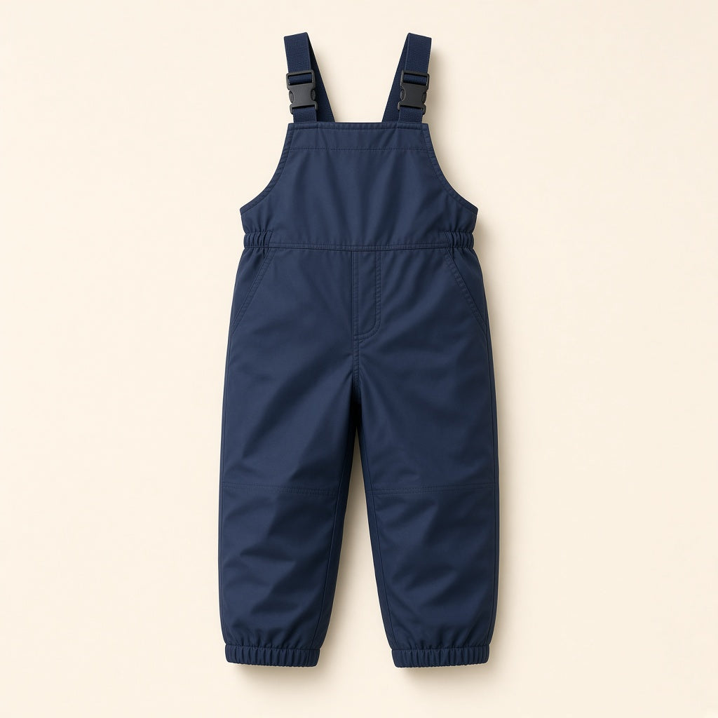 Vloena Palme waterproof dungarees, marine navy, Google Shopping cutout on paper